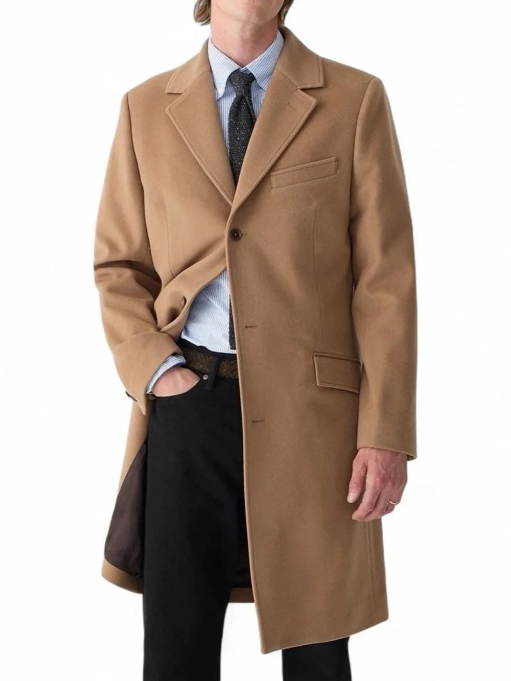 NWT! J.Crew Ludlow Fabric Made in Italy Brown Cashmere & Wool Overcoat Men’s 42S